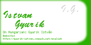 istvan gyurik business card